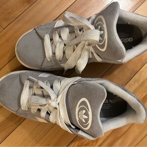 Adidas Campus Gray and White Shoes